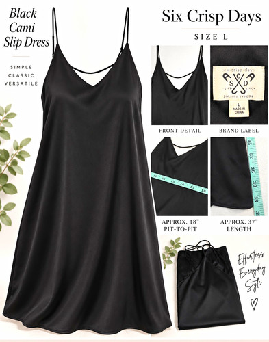 Six crisp days black - black, satin